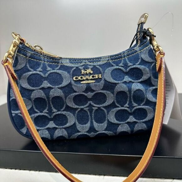 NWT❤️ Coach Teri Mini Crossbody Bag In Signature Denim Crossbody